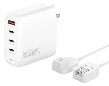 4smarts Ladegerät GaN Flex Pro 100W 3 USB-C+1 USB-A Travel von LumaTech