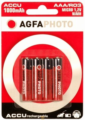 AgfaPhoto Batterie 4 x AAA - NiMH - (wiederaufladbar)