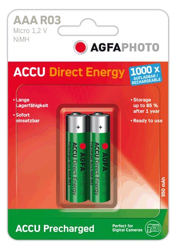 AgfaPhoto Direct Energy - Batterie 2 x AAA - NiMH - (wiederaufladbar)