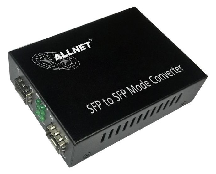 ALLNET 134409 Netzwerk Medienkonverter 1000 Mbit/s Multi-Modus - Einzelmodus Schwarz