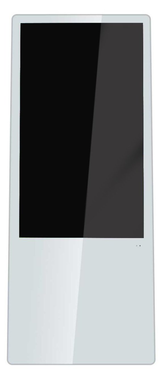 ALLNET Standdisplay 43 Zoll Aufsteller mit Laufrollen 700 Nits HDMI Farbe