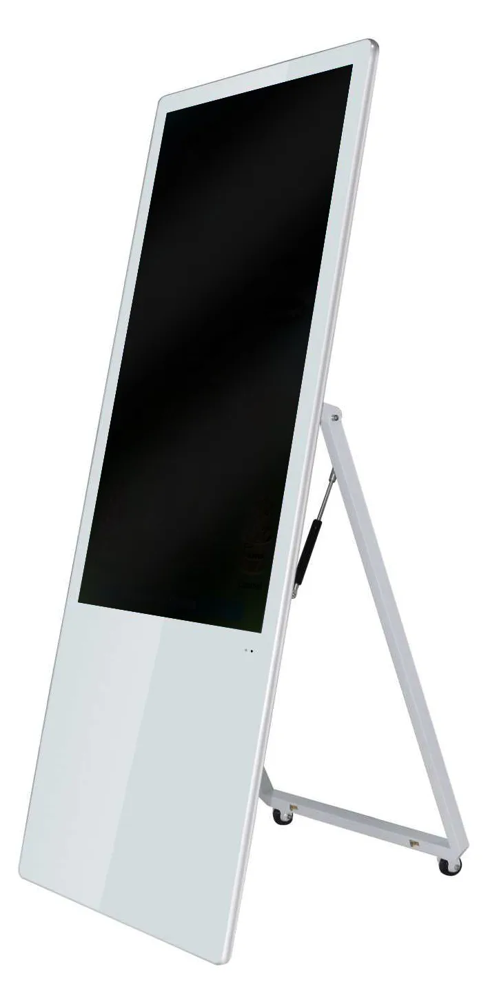 ALLNET Standdisplay 43 Zoll Aufsteller mit Laufrollen 700 Nits HDMI Farbe, Ansicht 2