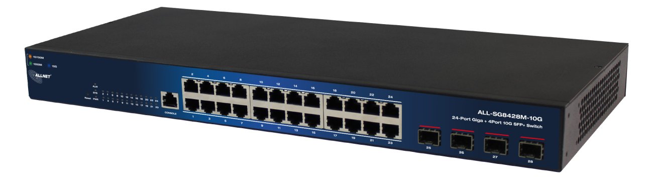 ALLNET Switch smart managed Layer2• 24x GbE• 4x SFP+• 19• Lüfterlos• - Switch - 1 Gbps