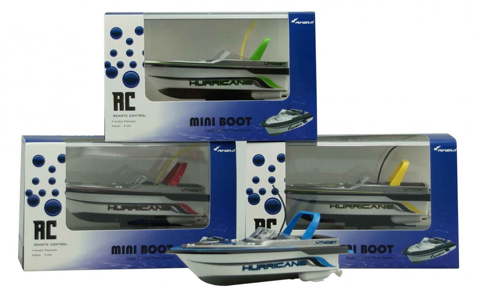 Amewi 26038 - Betriebsbereit (RTR) - Schwarz - Blau - Weiß - Boot - Elektromotor, Ansicht 3
