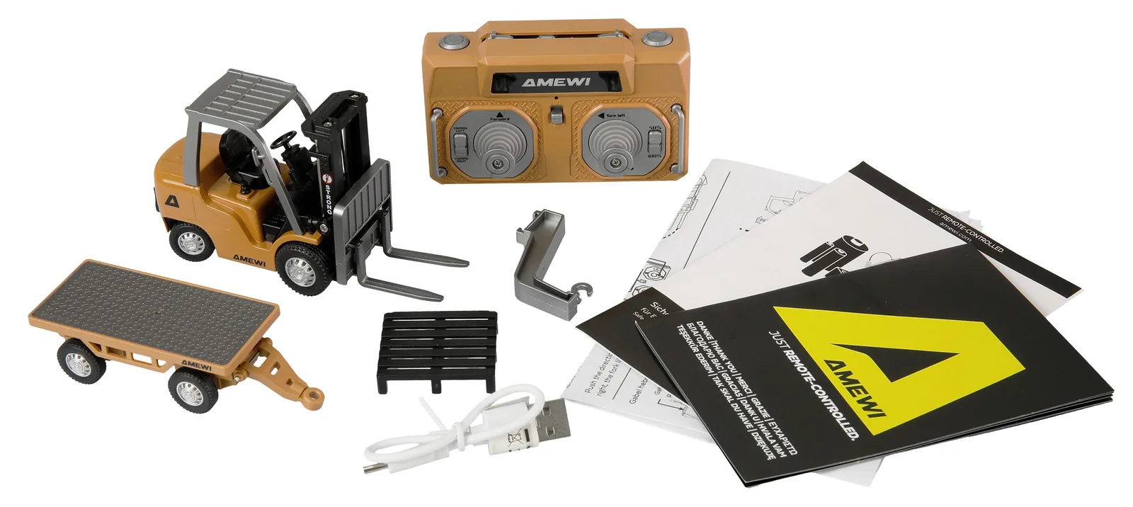 Amewi Mini-Gabelstapler mit Anhänger 8-Kanal 1 64 RTR 6+, Ansicht 2