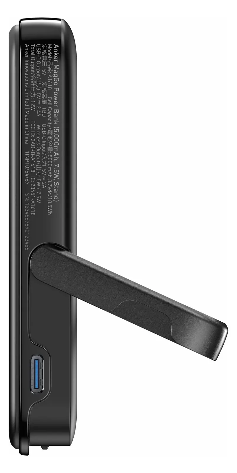 Anker Innovations Anker 322 (MagGo) - Induktive Power Bank - Li-Pol - 5000 mAh - 18.5 Wh - 12 Watt - 2.4 A, Ansicht 2