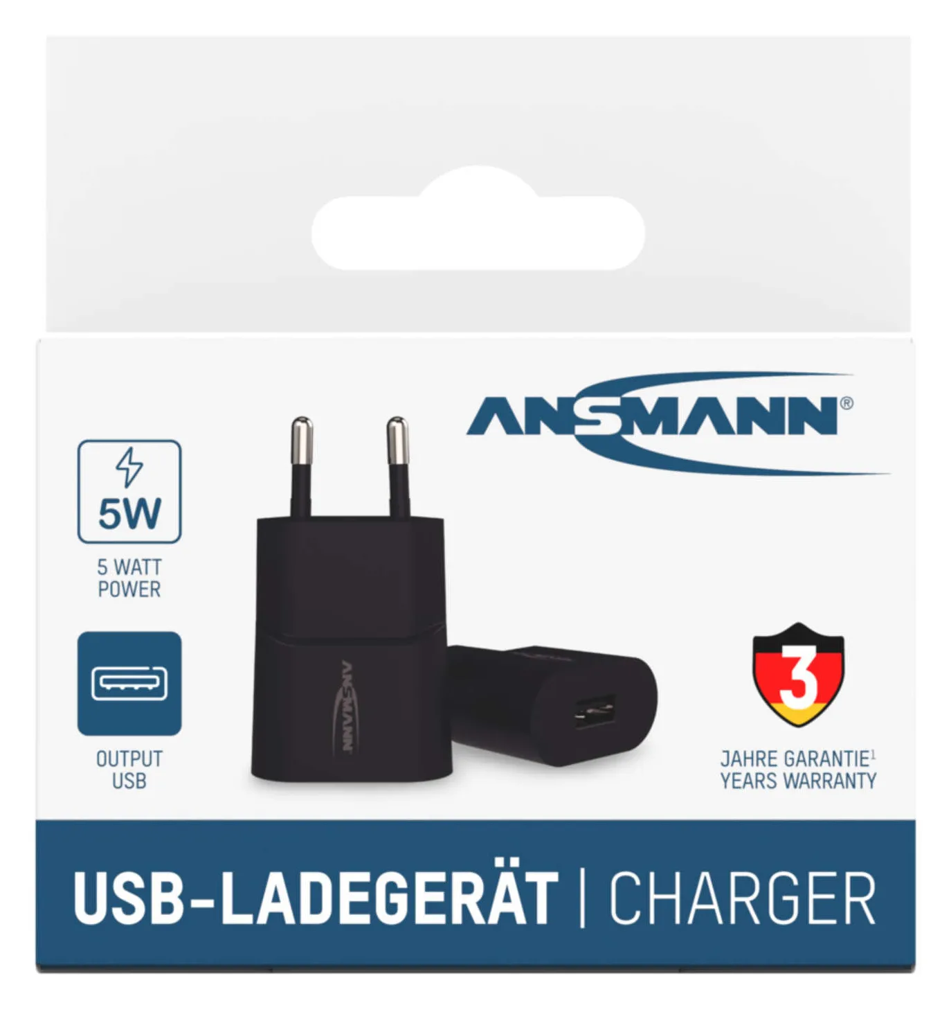Ansmann HC105 - Netzteil - 5 Watt - 1 A (USB) - Schwarz, Ansicht 4