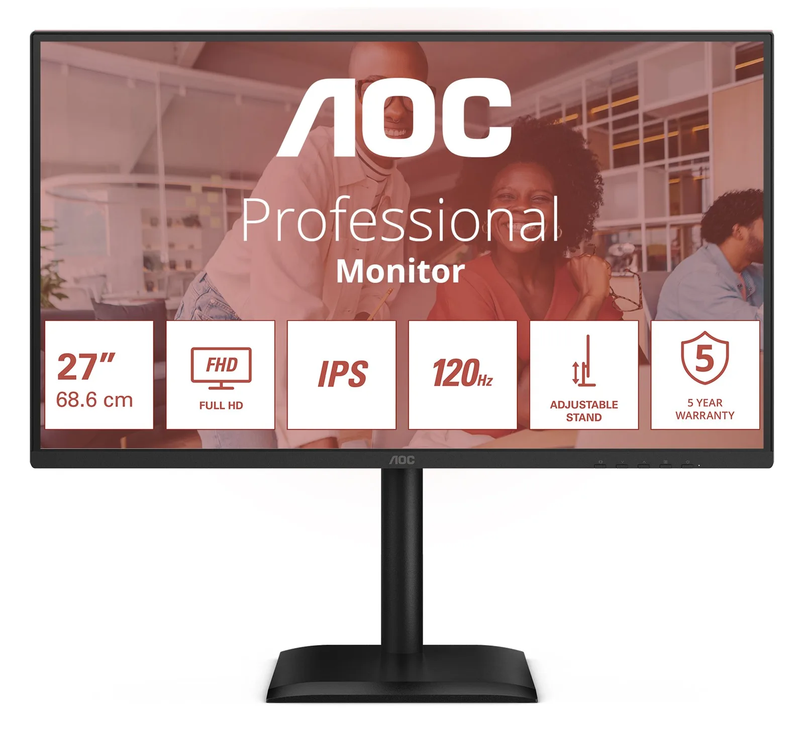 AOC 27E4U - LED-Monitor - 68.6 cm (27) - 1920 x 1080 Full HD (1080p), Ansicht 4