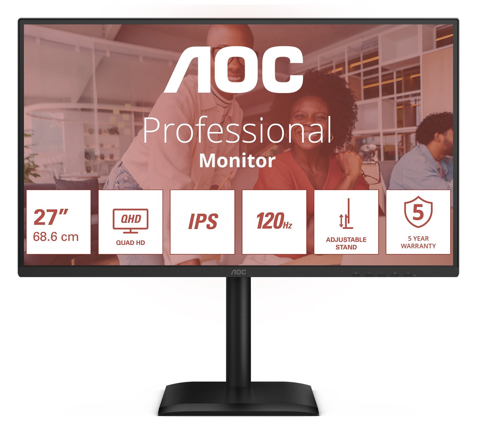 AOC Q27E4U - LED-Monitor - 68.6 cm (27) - 2560 x 1440 QHD @ 120 Hz