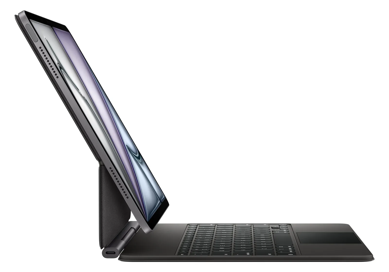 Apple Magic Keyboard - Tastatur und Foliohülle - mit Trackpad - Apple Smart connector - QWERTZ - Deutsch - Schwarz - 13 Zoll, Ansicht 4