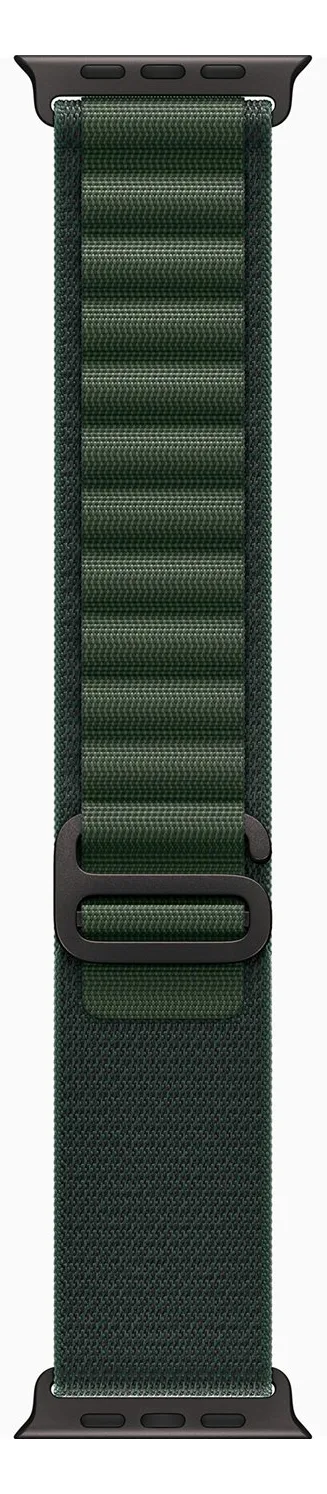 Apple Watch Ultra 2 - 49 mm - Black Titanium - mit Alpine Loop - Stoff - dunkelgrün - Bandgröße: L, Ansicht 3