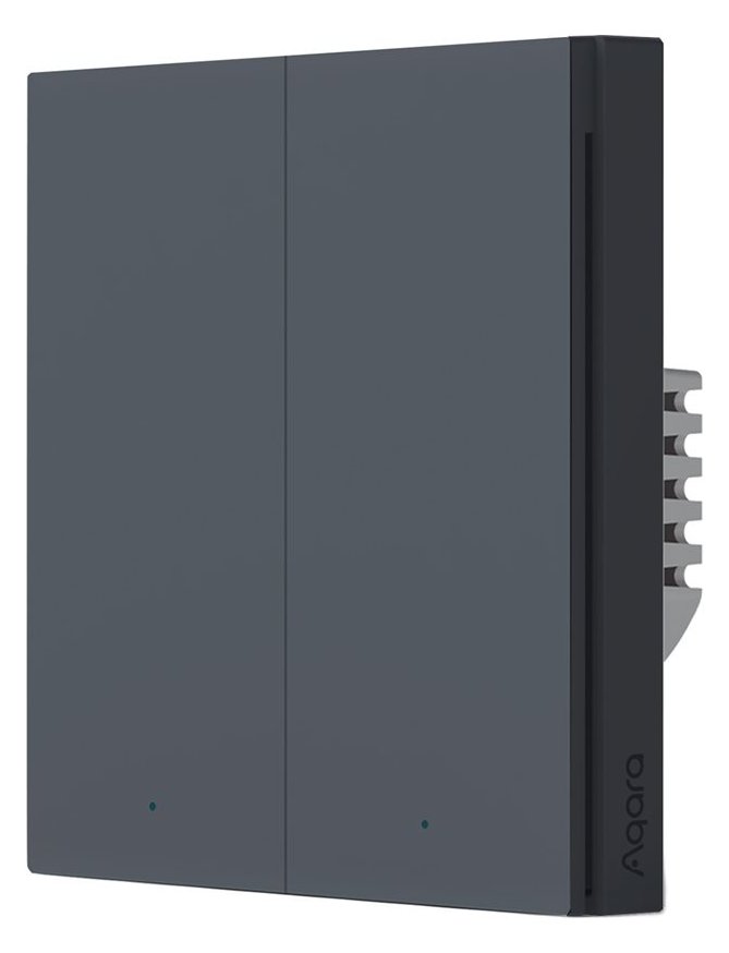 Aqara Smart Wall Switch 2-fach ohne Neutralleiter - Schwarz