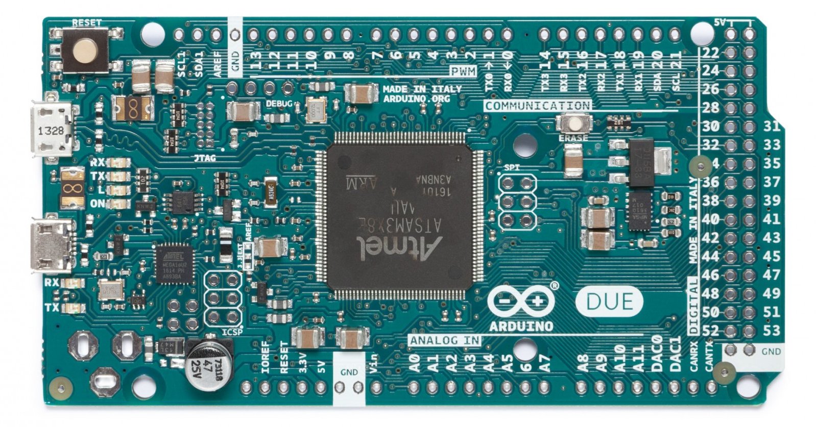 Arduino Due - 84 MHz - AT91SAM3X8E - 0,512 MB - 96 KB - Arduino - 3,3 V