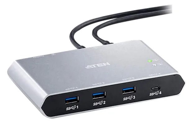 ATEN US3342 - USB-Umschalter für die gemeinsame Nutzung von Peripheriegeräten - 3 x USB 3.2 Gen 2 + 1 x USB-C, Ansicht 2