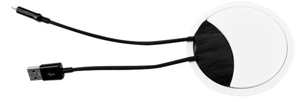 Bachmann Loop Round - Kabelbuchse - weiß