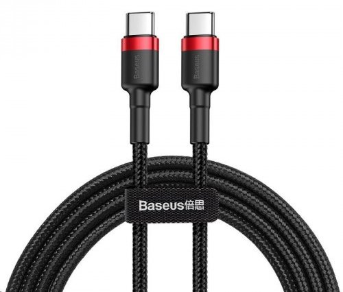 Baseus Cafule, 2 m, USB C, USB C, 0,48 Gbit/s, Schwarz, Rot