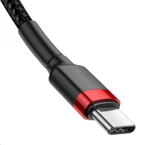 Baseus Cafule, 2 m, USB C, USB C, 0,48 Gbit/s, Schwarz, Rot, Ansicht 2