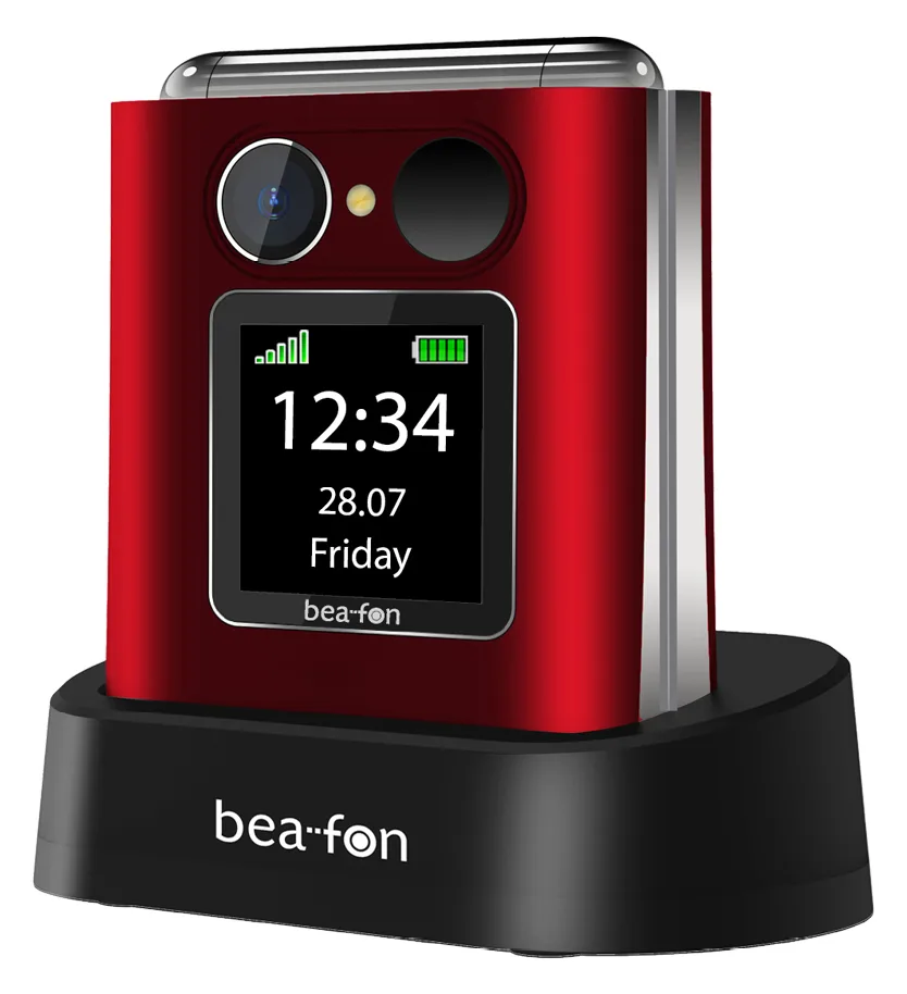 Bea-fon Fold 10 rot- silber, Ansicht 3