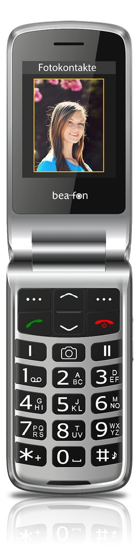 Bea-fon SL645plus schwarz-silber - Mobiltelefon - 1.550 mAh
