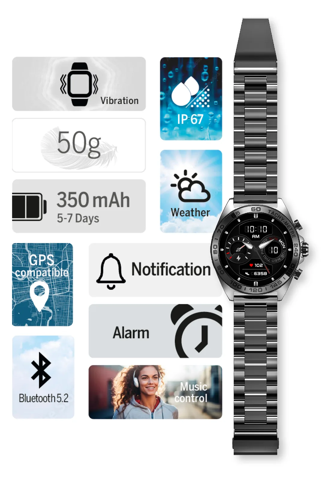 Bea-fon SmartWatch 501 501_EU001BB, Ansicht 2