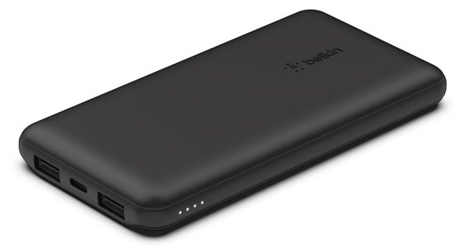 Belkin BoostCharge - Powerbank - 10000 mAh - 15 Watt - 3 Ausgabeanschlussstellen (2 x USB, 24 pin USB-C)