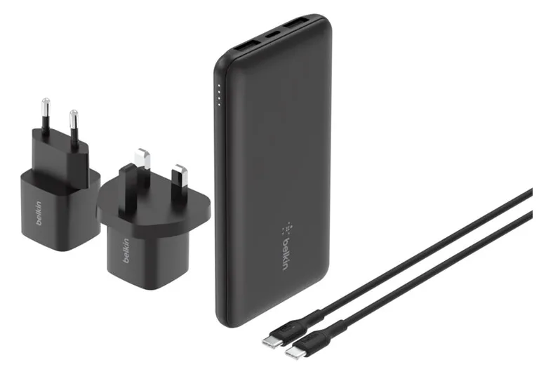 Belkin BoostCharge - Powerbank - 10000 mAh - 15 Watt - 3 Ausgabeanschlussstellen (2 x USB, 24 pin USB-C), Ansicht 4