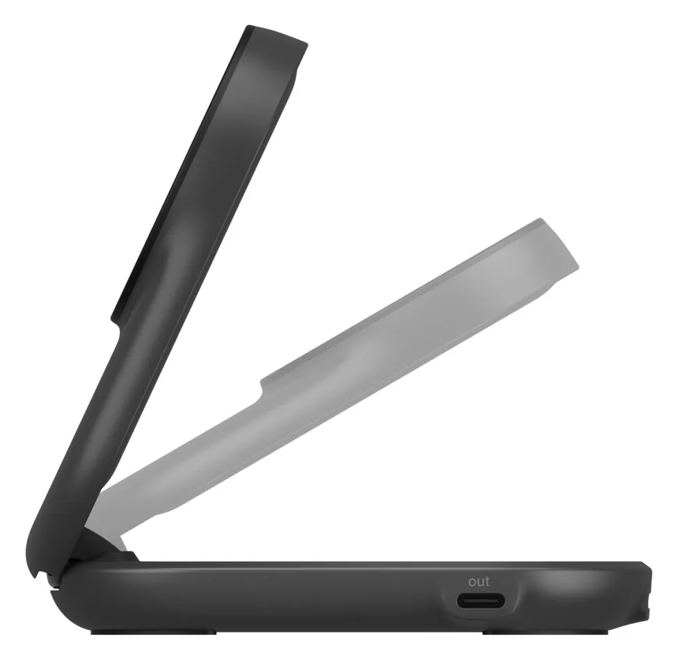 Belkin UltraCharge - Kabelloses Ladegerät - magnetisch, faltbar + AC-Netzteil - 25 Watt - Fast Charge (USB-C), Ansicht 2