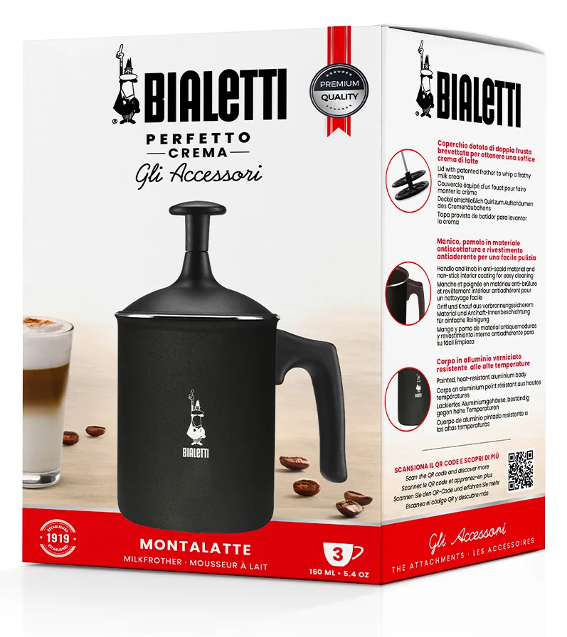 Bialetti 00AGR394 - Manuell - Schwarz - Aluminium - 80 mm - 190 mm, Ansicht 3