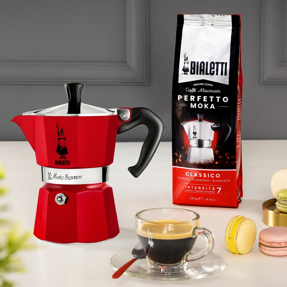 Bialetti Moka Express - Kaffeemaschine - 60 ml - rot, Ansicht 3