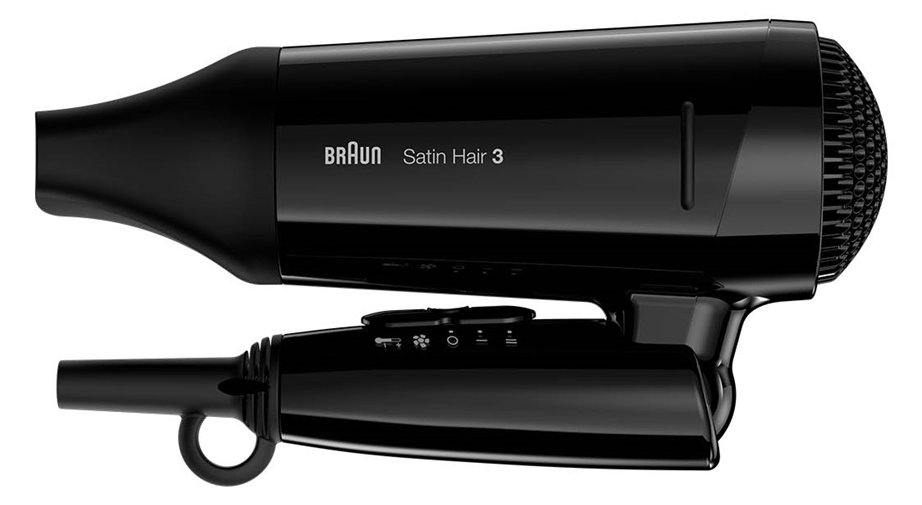 Braun Satin Hair 3 HD350 - Schwarz - Monochromatisch - Hängeschlaufe - Schieber - 1600 W - 1 Stück(e)
