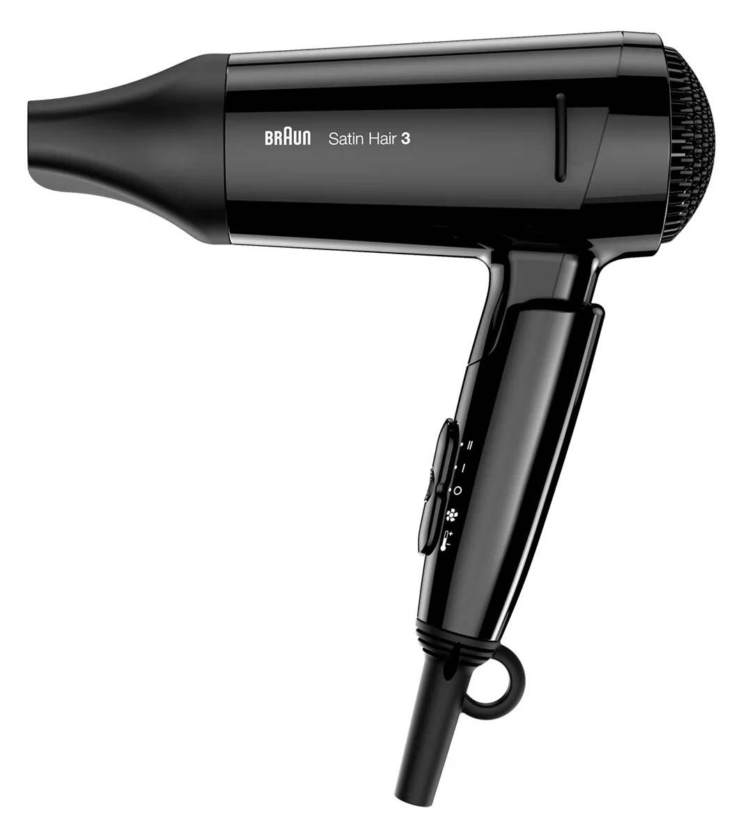 Braun Satin Hair 3 HD350 - Schwarz - Monochromatisch - Hängeschlaufe - Schieber - 1600 W - 1 Stück(e), Ansicht 2