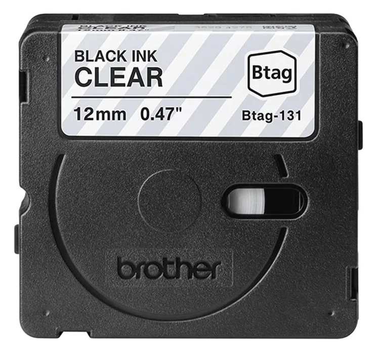 Brother BTAG-131 - Schwarz auf durchsichtig - Rolle (1,2 cm x 4 m), Ansicht 2