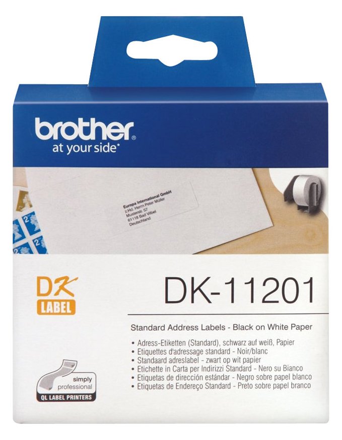 Brother DK-11201 - Schwarz auf Weiß - 29 x 90 mm 400 Etikett(en) (1 Rolle(n)