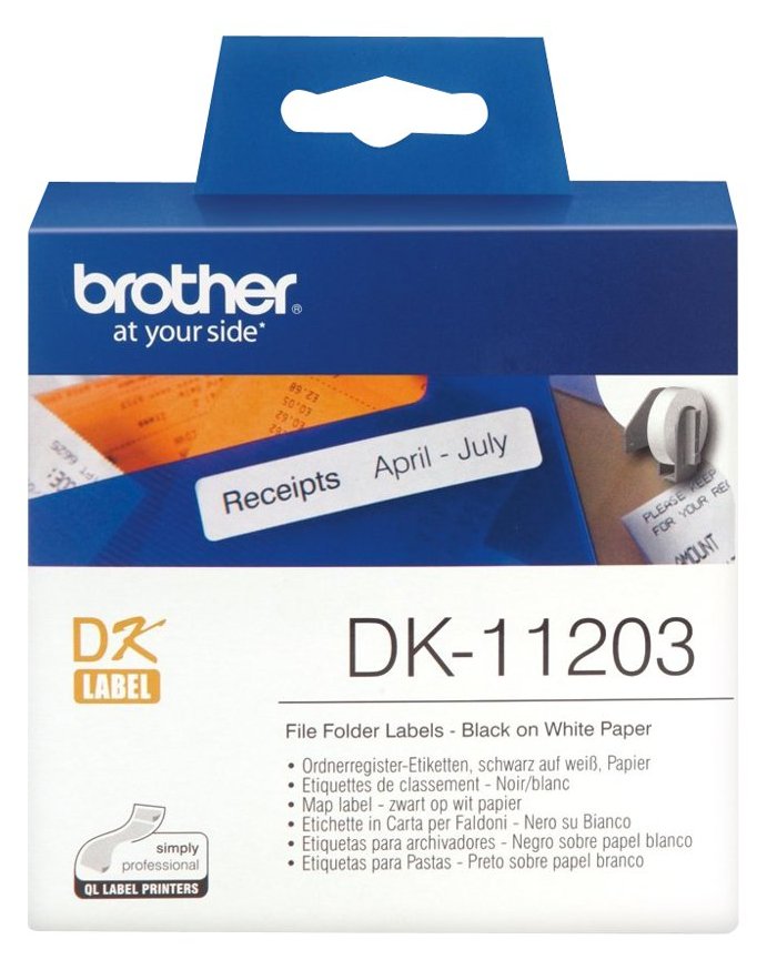 Brother DK-11203 - Schwarz auf Weiß - 17 x 87 mm 300 Etikett(en) (1 Rolle(n)