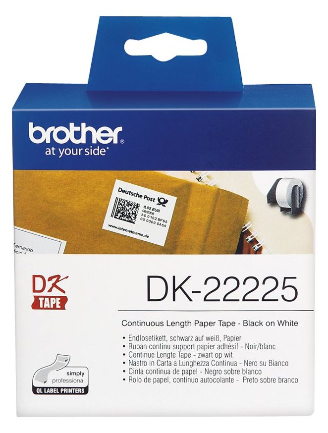 Brother DK-22225 - Papier - Schwarz auf Weiß - Rolle (3,8 cm x 30,5 m)