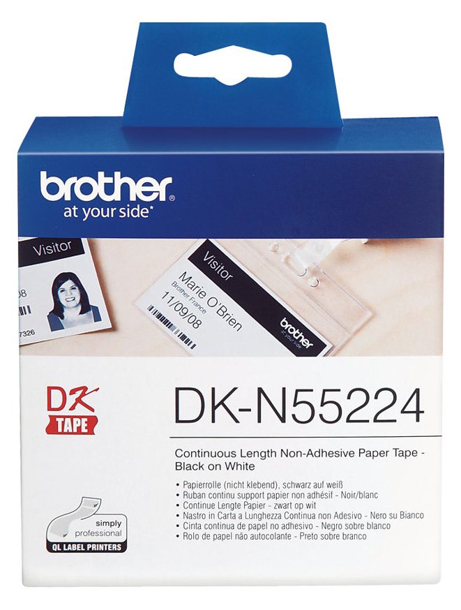 Brother DKN55224 - Papier - Schwarz auf Weiß - Rolle (5,4 cm x 30,5 m)