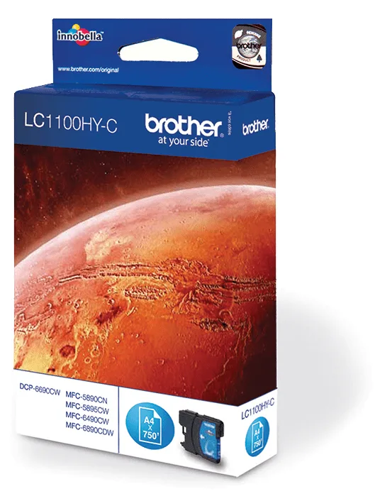 Brother LC1100HYC - Hohe Ergiebigkeit - Cyan, Ansicht 3