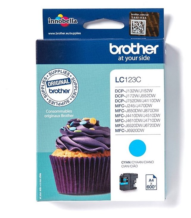 Brother LC123C - Hohe Ergiebigkeit - Cyan - Original von LumaTech