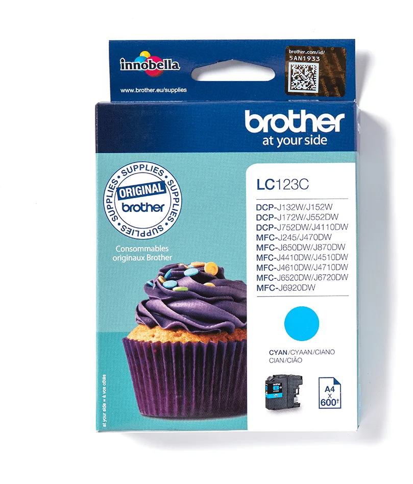 Brother LC123C - Hohe Ergiebigkeit - Cyan - Original, Ansicht 2