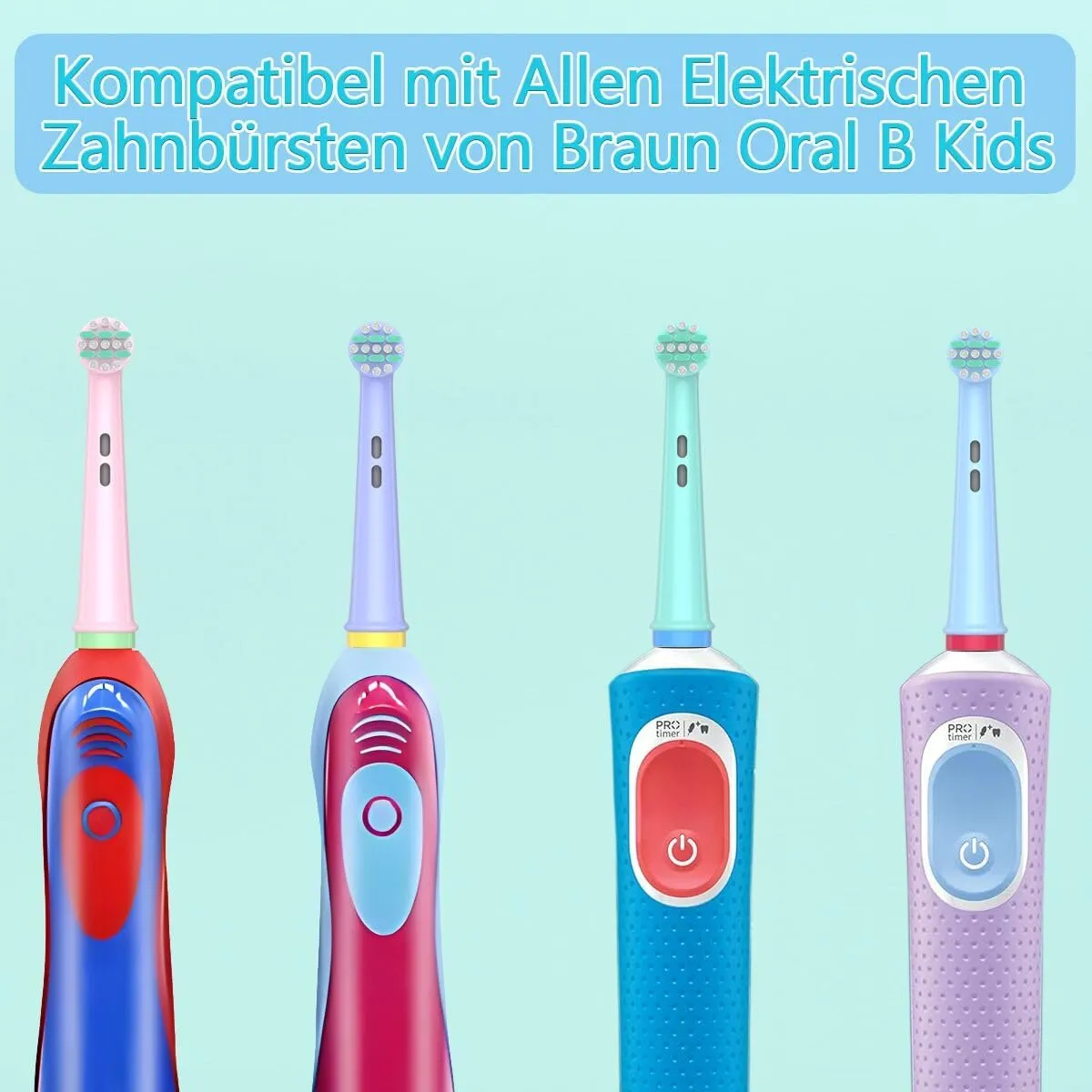 16 Stück Kinder Aufsteckbürsten Kompatibel mit Braun Oral B Kinder Elektrische Zahnbürste, Extra Weiche Kids Aufsteckbürste Geeignet für Oral-B Pro Kids Vitality Junior — Bild 2