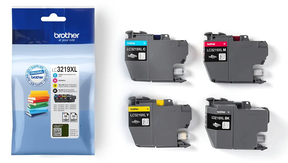 Brother LC3219XL Value Pack - 4er-Pack - XL - Schwarz, Gelb, Cyan, Magenta - mehrfarbig, Ansicht 2