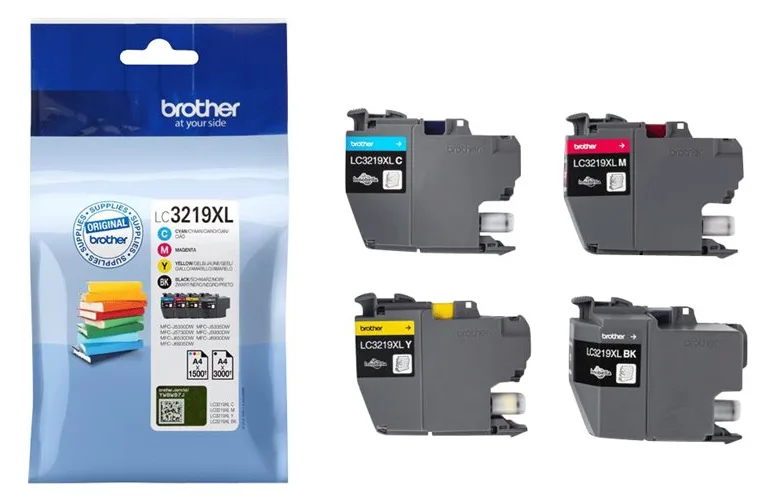 Brother LC3219XL Value Pack - 4er-Pack - XL - Schwarz, Gelb, Cyan, Magenta - mehrfarbig, Ansicht 3