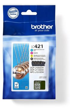 Brother LC421 - 4er-Pack - Schwarz, Gelb, Cyan, Magenta von LumaTech