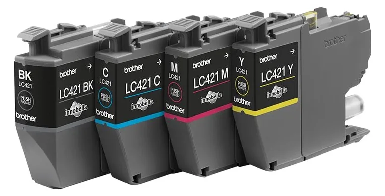 Brother LC421 - 4er-Pack - Schwarz, Gelb, Cyan, Magenta, Ansicht 3
