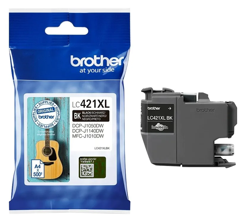Brother LC421XLBK - Hohe Ergiebigkeit - Schwarz, Ansicht 3