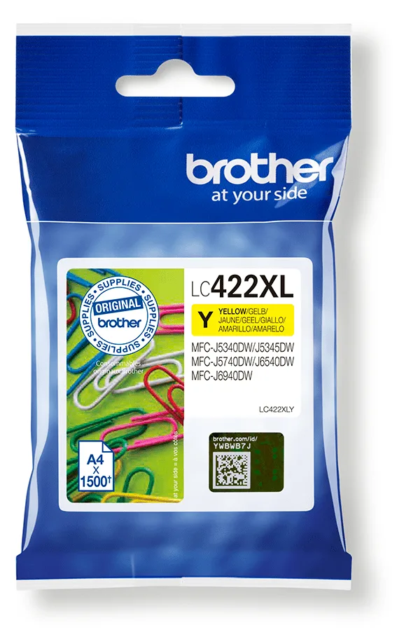 Brother LC422XLY - Hohe Ergiebigkeit - Gelb - original, Ansicht 4