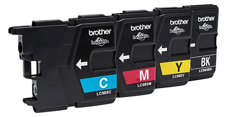 Brother LC985VALBP - 4er-Pack - Schwarz, Gelb, Cyan, Magenta, Ansicht 4
