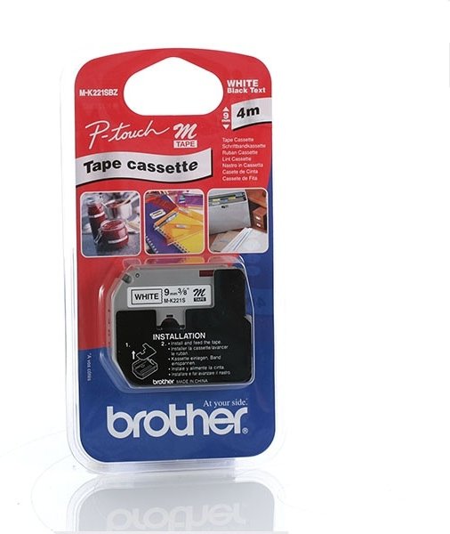 Brother M-K221SBZ - Schwarz auf Weiß - Rolle (0,9 cm x 4 m)