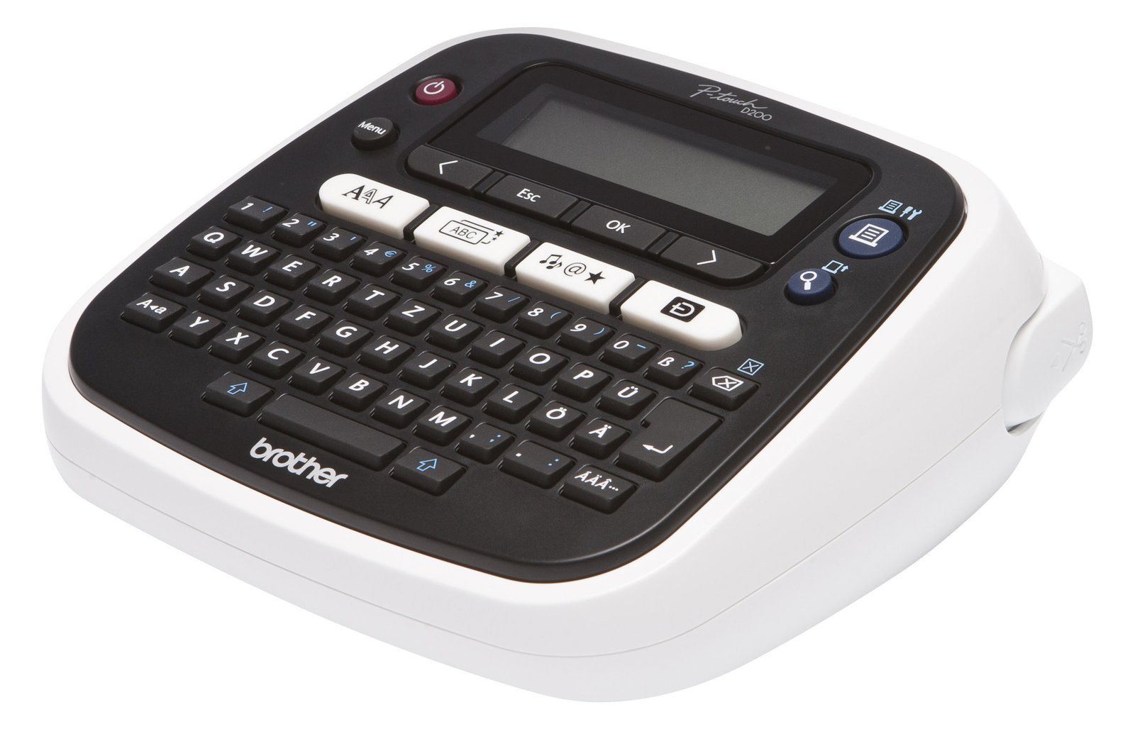 Brother P-Touch PT-D200BW - Beschriftungsgerät - s/w - Thermotransfer - Rolle (1,2 cm)