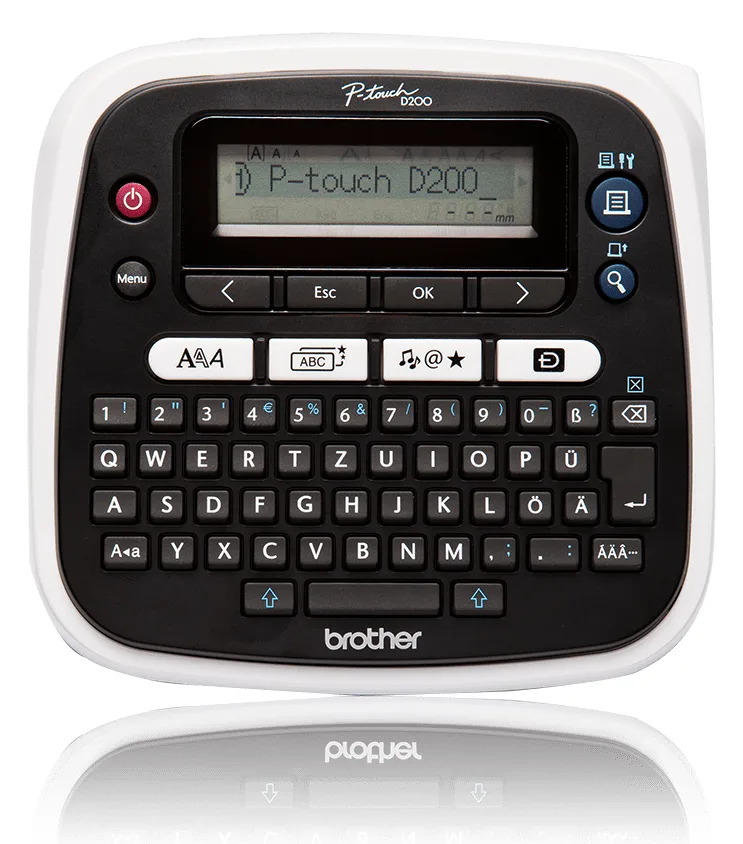 Brother P-Touch PT-D200BW - Beschriftungsgerät - s/w - Thermotransfer - Rolle (1,2 cm), Ansicht 2